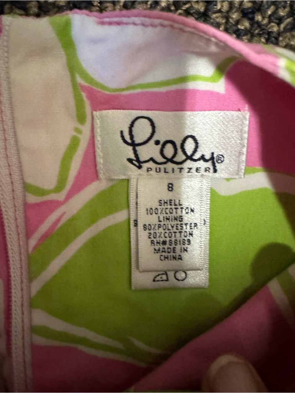 Lilly Pulitzer Girls Fresh Air Hibiscus Print Dress Shift Pink Yellow Size 8 - Picture 4 of 6